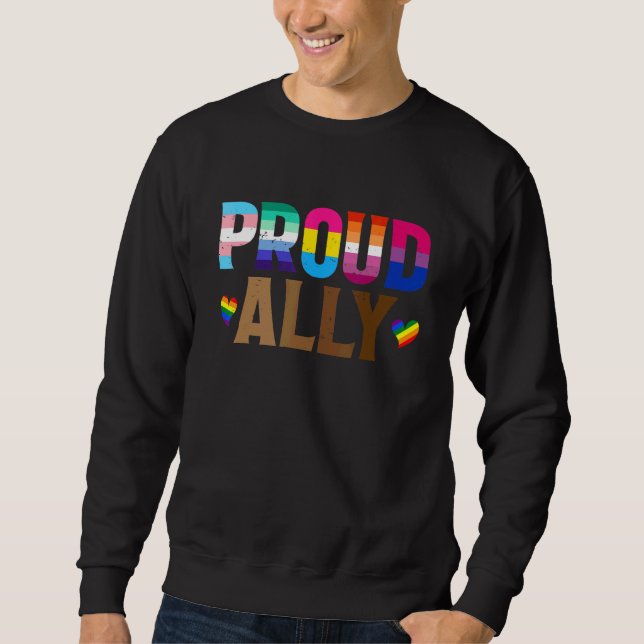 Lgbtq Black Pride Proud Ally Lesbian Gay Bi Trans Sweatshirt (Vorderseite)