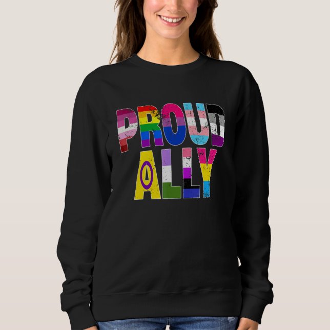 LGBTQ Black Pride Proud Ally Lesbian Gay Bi Trans  Sweatshirt (Vorderseite)
