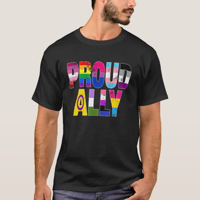 Lgbtq Black Pride Proud Ally Lesbian Gay Bi Trans T-Shirt (Vorderseite)
