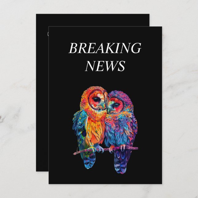 LGBTQ+ Breaking News lustige Ewigkeit Begleitkarte (Vorne/Hinten)