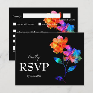 🌈 LGBTQ-Budget mit Menü  Petals & Pride  RSVP Karte