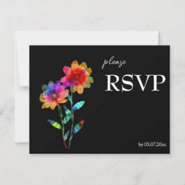 🌈 LGBTQ Budget Petals & Pride RSVP Karte
