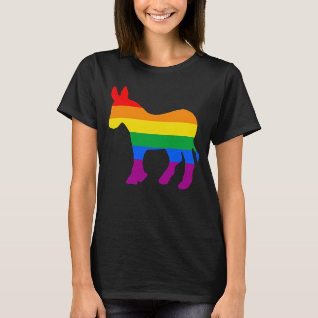 LGBTQ DEMOCRAT PRIT T-Shirt (Vorderseite)