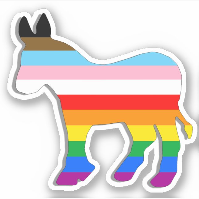 LGBTQ-Demokrat Aufkleber (Vorderseite)