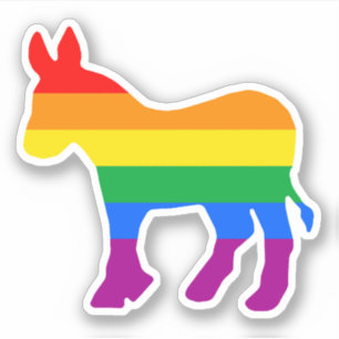 LGBTQ-Demokrat-Pride Aufkleber