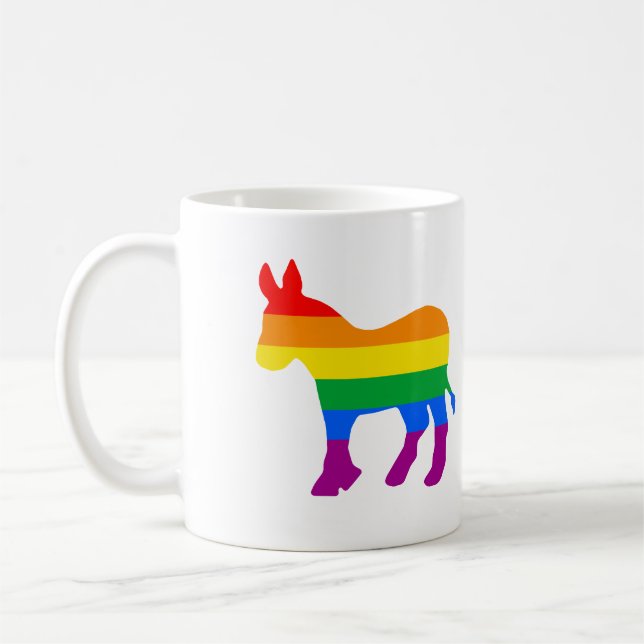 LGBTQ-Demokrat-Pride Kaffeetasse (Links)