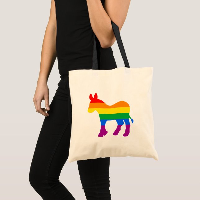 LGBTQ-Demokrat-Pride Tragetasche (Vorderseite (Produkt))