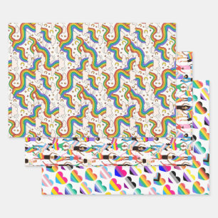 LGBTQ+-Design Geschenkpapier Set