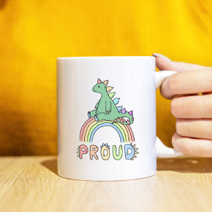 LGBTQ+ Dinosaurier Proud Rainbow Tasse