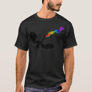 LGBTQ-Drache mit Rainbow-Fire-Prix T-Shirt