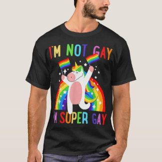 LGBTQ Einhorn Super Gay Pride LGBT Ally Regenbogen T-Shirt
