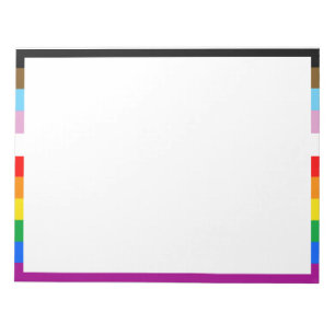 LGBTQ+ EINSCHLIESSENDE PRIDE-FLAGGE NOTIZBLOCK
