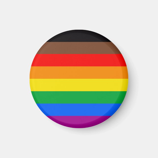 LGBTQ-Flag (8 Streifen) Magnet (Vorne)