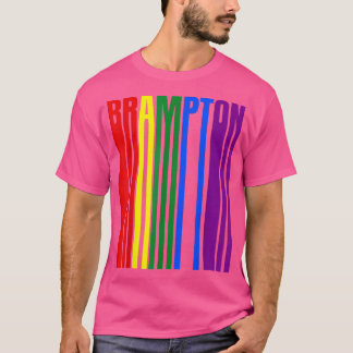 LGBTQ Flag Corols Brampton Canada - Canadian Pride T-Shirt