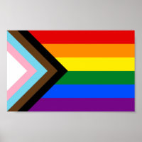 LGBTQ+-Flag für den Fortschritt