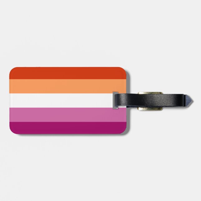 LGBTQ-Flag für Lesben Gepäckanhänger (Rückseite horizontal)