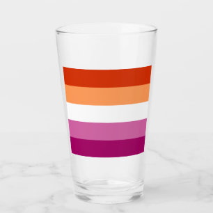 LGBTQ-Flag für Lesben Glas