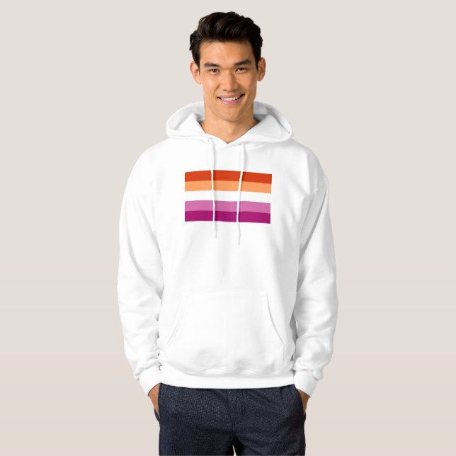 LGBTQ-Flag für Lesben Hoodie (Vorne ganz)