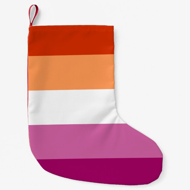 LGBTQ-Flag für Lesben Kleiner Weihnachtsstrumpf (Vorderseite)