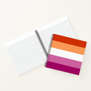 LGBTQ-Flag für Lesben Notizbuch