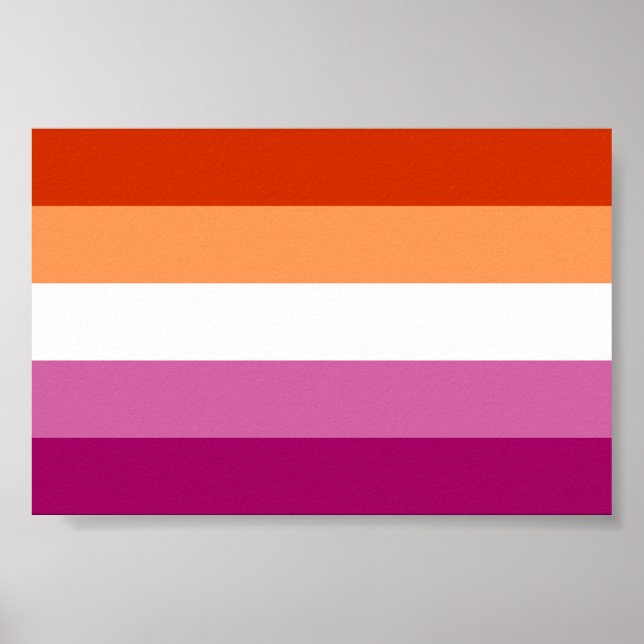 LGBTQ-Flag für Lesben Poster (Vorne)