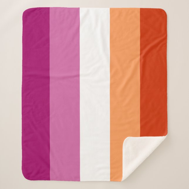 LGBTQ-Flag für Lesben Sherpadecke (Vorderseite)