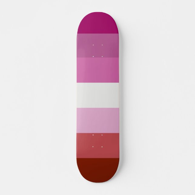 LGBTQ-Flag für Lesben Skateboard (Vorne)