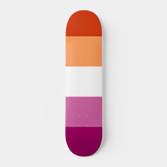 LGBTQ-Flag für Lesben Skateboard (Vorne)