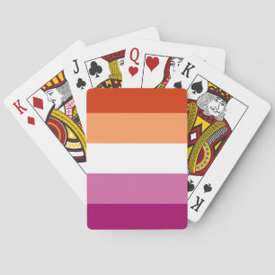 LGBTQ-Flag für Lesben Spielkarten