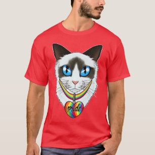 LGBTQ Flag I Gay Pride Flag I Ragdoll Cat T-Shirt