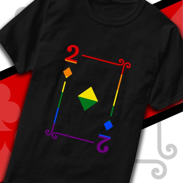 LGBTQ-Flag Kartenspiel Karten mit zwei Karten 2 Di T-Shirt (Von Creator hochgeladen)