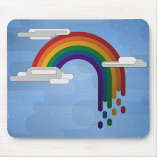 LGBTQ-Flag Minimalistisches Regenbogendesign Mousepad