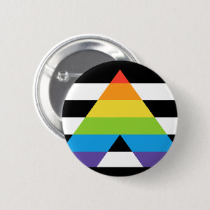 LGBTQ-Flag mit dem Alily Pride Button