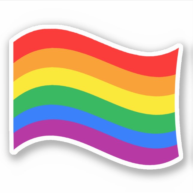 LGBTQ+-Flag mit traditioneller Flagge Aufkleber (Vorderseite)