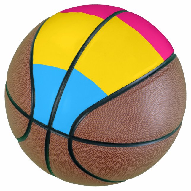 LGBTQ-Flag Pansexual Prilag Basketball (angewinkelt)