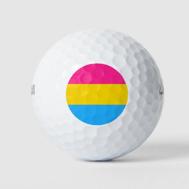 LGBTQ-Flag Pansexual Prilag Golfball (Vorderseite)