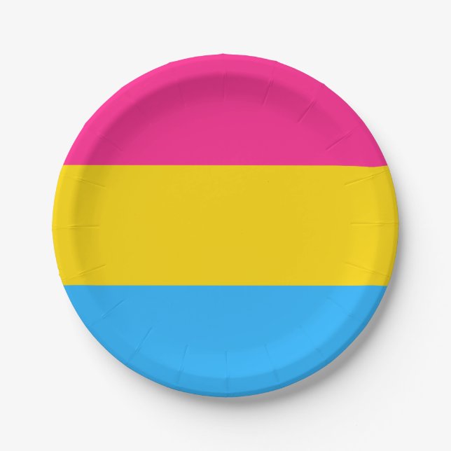 LGBTQ-Flag Pansexual Prilag Pappteller (Vorderseite)