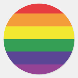 LGBTQ FLAG RUNDER AUFKLEBER
