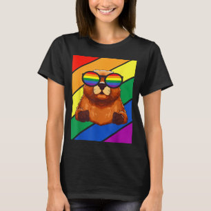 Lgbtq-Flagge Gay Pride Monat Murmeltier Mit Lgbt G T-Shirt