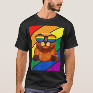 Lgbtq-Flagge Gay Pride Month Murmeltier Mit Lgbt G T-Shirt