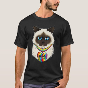 Lgbtq-Flagge I Gay Pride-Flagge I Birma-Katze 1 T-Shirt