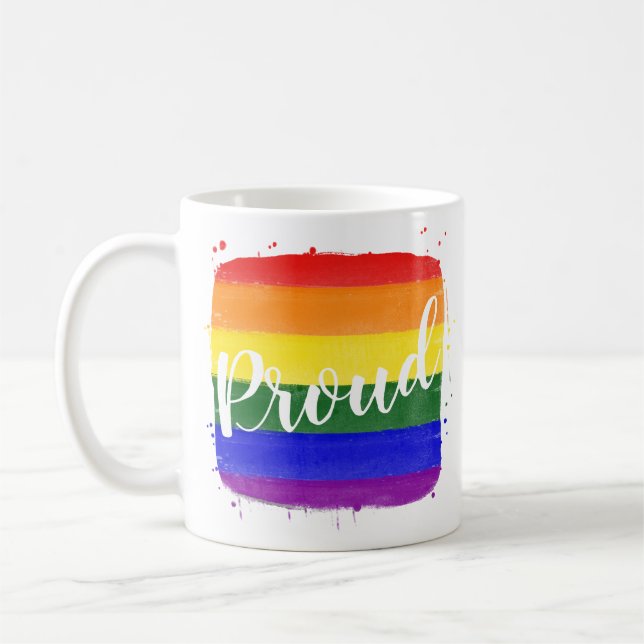 LGBTQ Flagge Pride Kaffeetasse (Links)