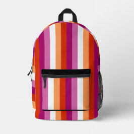 LGBTQ+ Flaggenstreifen für Lesben - Bedruckter Rucksack