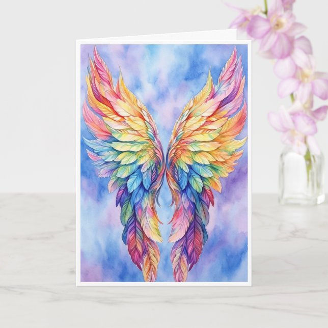 LGBTQ-Flügel auf einer Karte (Orchidee)