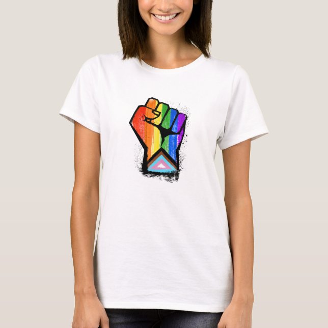 LGBTQ-FORTSCHRITT ERSTE T-Shirt (Vorderseite)