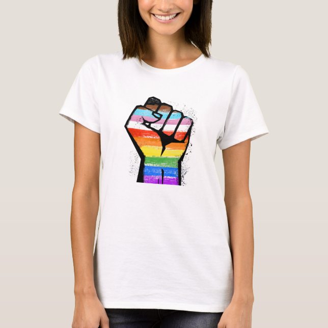LGBTQ-FORTSCHRITT ERSTE T-Shirt (Vorderseite)
