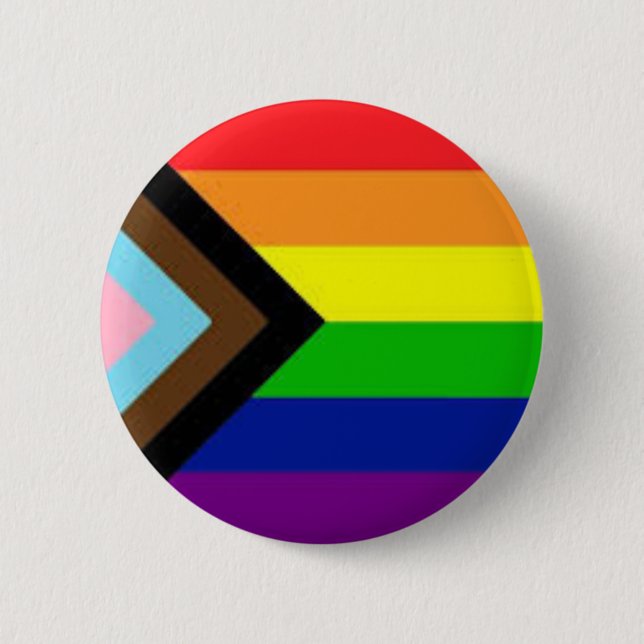 LGBTQ+ Fortschritts-Pin-Button Button (Vorderseite)