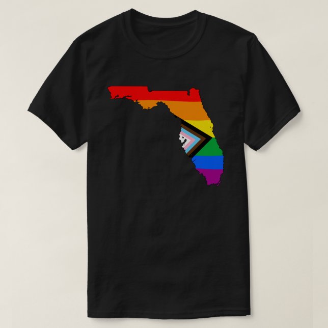 LGBTQ-Fortschrittsbericht für Staatsstolz in Flori T-Shirt (Design vorne)