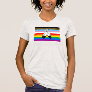 LGBTQ+-Fortschrittsflagge mit zwei Geistern T-Shirt