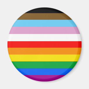 LGBTQ+ Fortschrittsflaggenstreifen Magnet